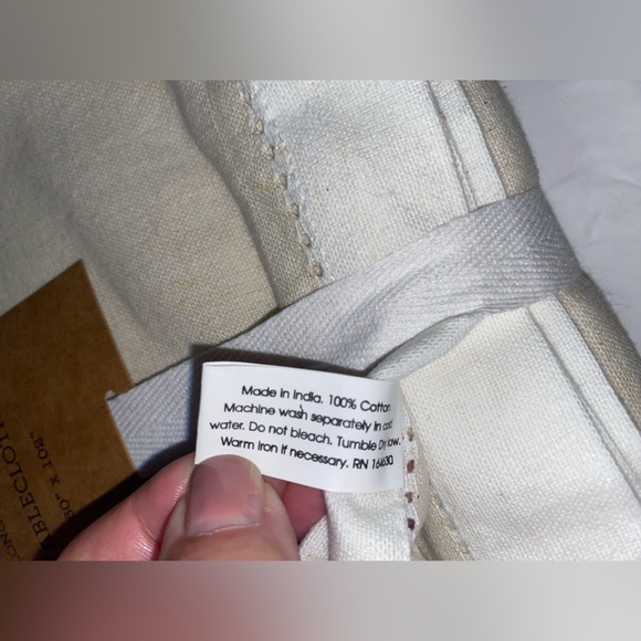 Country Cotton Neutral Oblong 60x102 Tablecloth 100% Cotton - Picture 8 of 8